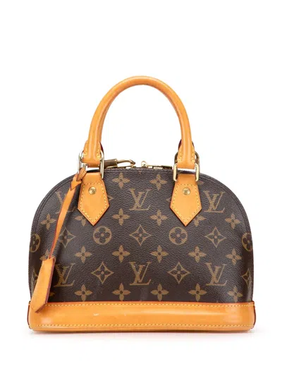 Pre-owned Louis Vuitton 2017 Monogram Alma Bb Satchel In Brown