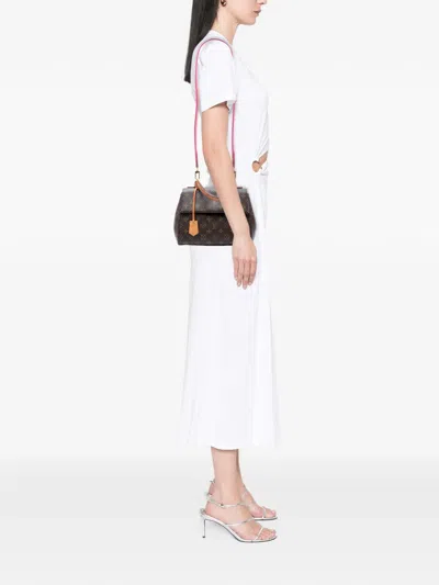 Pre-owned Louis Vuitton 2017 Monogram Cluny Bb Satchel In Brown