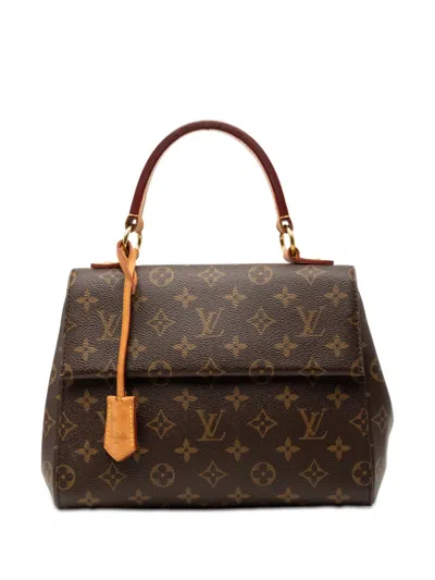 Pre-owned Louis Vuitton 2017 Monogram Cluny Bb Satchel In Brown