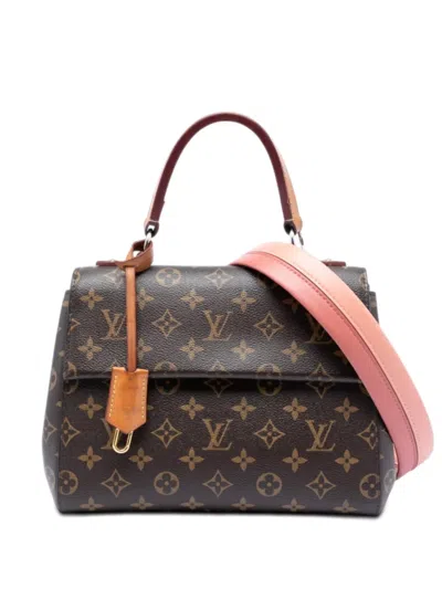 Pre-owned Louis Vuitton 2017 Monogram Cluny Bb Satchel In Brown