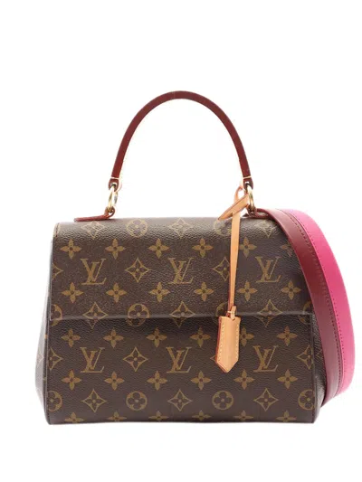 Pre-owned Louis Vuitton 2017 Monogram Cluny Bb Satchel In Brown