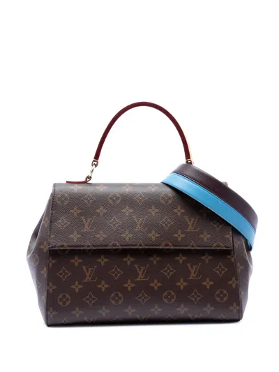 Pre-owned Louis Vuitton 2017 Monogram Cluny Mm Satchel In Brown