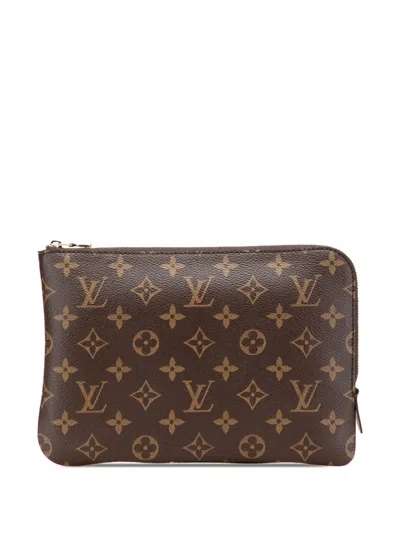 Pre-owned Louis Vuitton 2017 Monogram Etui Voyageur Pm Clutch Bag