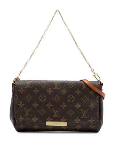 Pre-owned Louis Vuitton 2017 Monogram Favorite Mm Satchel In Brown