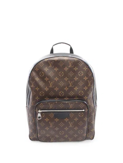 Pre-owned Louis Vuitton 2017 Monogram Macassar Josh Backpack In Brown