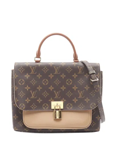 Pre-owned Louis Vuitton 2017 Monogram Marignan Satchel In Brown