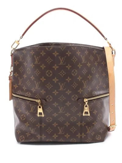 Pre-owned Louis Vuitton 2017 Monogram Melie Satchel In Brown