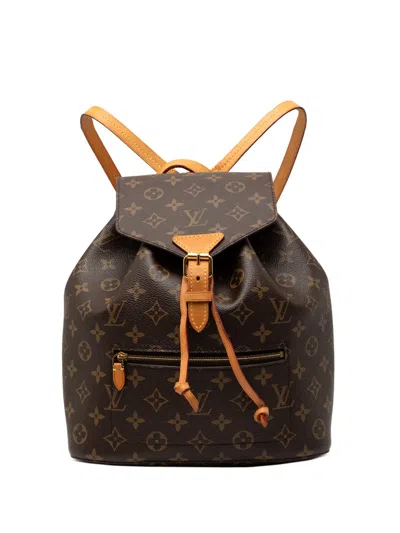 Pre-owned Louis Vuitton 2017 Monogram Montsouris Backpack In Brown
