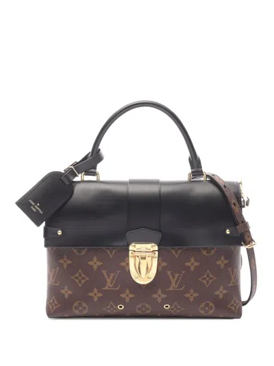 Pre-owned Louis Vuitton 2017 Monogram One Handle Flap Mm Satchel In Brown