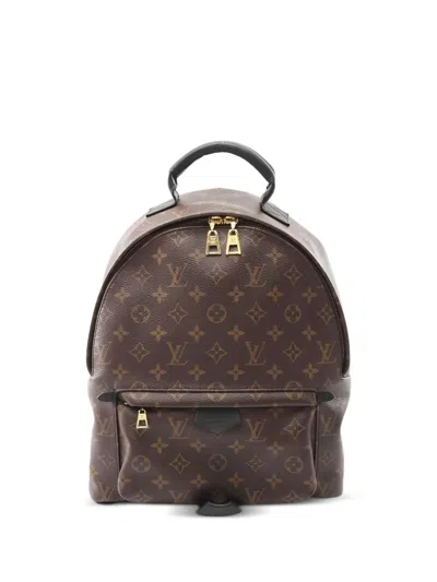 Pre-owned Louis Vuitton 2017 Monogram Palm Springs Backpack In Brown