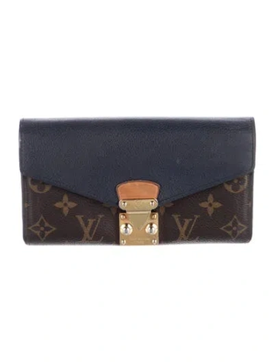 Pre-owned Louis Vuitton 2017 Monogram Pattern Pallas Wallet In Multi