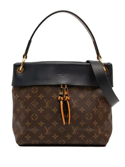 Pre-owned Louis Vuitton 2017 Monogram Tuileries Besace Satchel In Brown