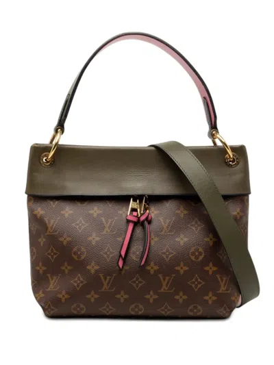 Pre-owned Louis Vuitton 2017 Monogram Tuileries Besace Satchel In Brown