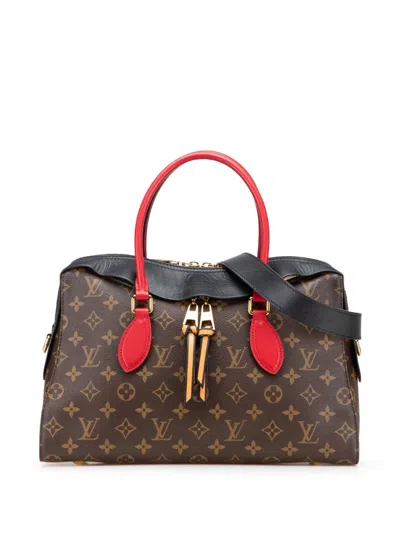 Pre-owned Louis Vuitton 2017 Monogram Tuileries Satchel In Brown