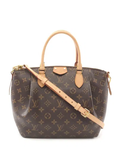 Pre-owned Louis Vuitton 2017 Monogram Turen Pm Handbag In 褐色