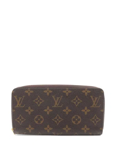 Pre-owned Louis Vuitton 2017 Monogram Zipper Wallet In Brown