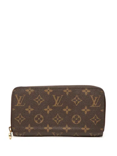 Pre-owned Louis Vuitton 2017 Monogram Zippy Wallet Long Wallets In Brown