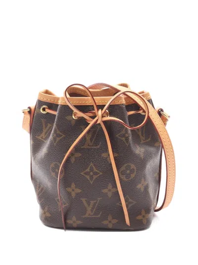 Pre-owned Louis Vuitton 2017 Nano Noe Bucket Bag In Brown