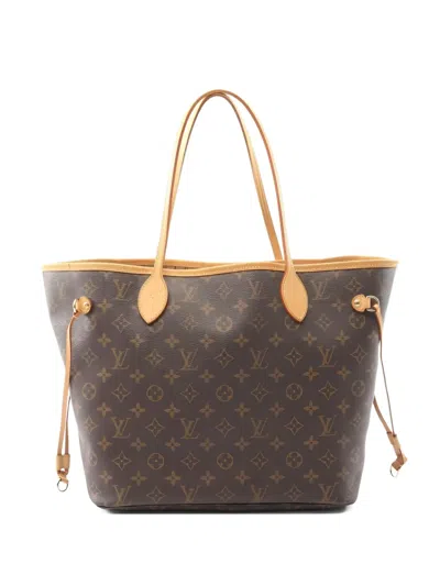Pre-owned Louis Vuitton 2017 Neverfull Mm Monogram Tote Bag In Brown