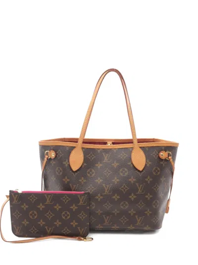 Pre-owned Louis Vuitton 2017 Neverfull Pm Tote Bag In Brown