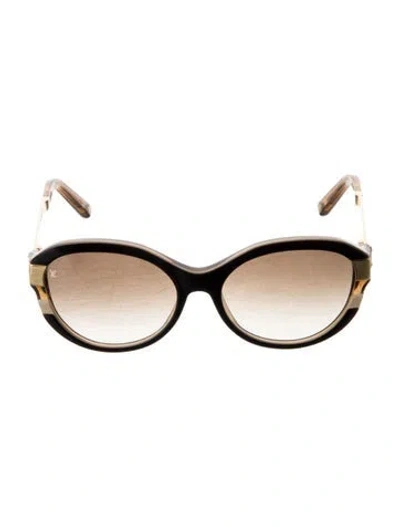 Pre-owned Louis Vuitton 2017 Oversize Sunglasses In Brown