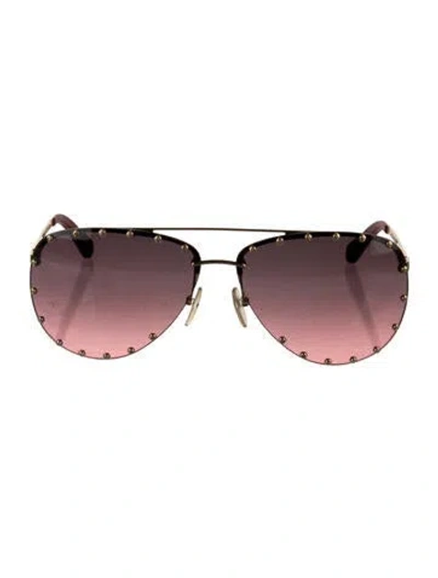 Pre-owned Louis Vuitton 2017 Party Sunglasses In Gold