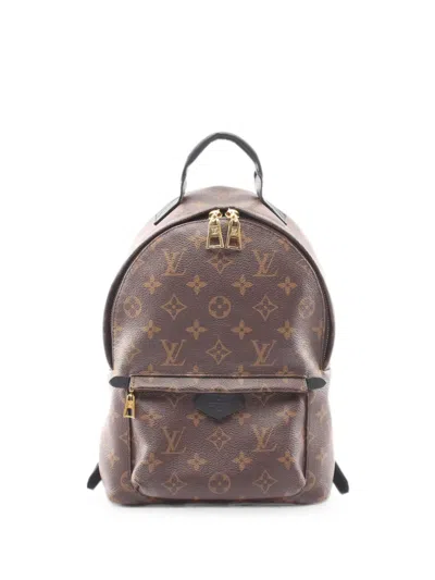 Pre-owned Louis Vuitton 2017 Pm Palm Springs Monogram Backpack In Brown