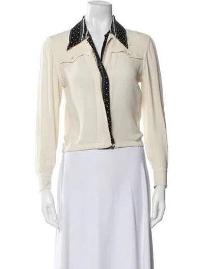 Pre-owned Louis Vuitton 2017 Silk Biker Jacket In Neutral