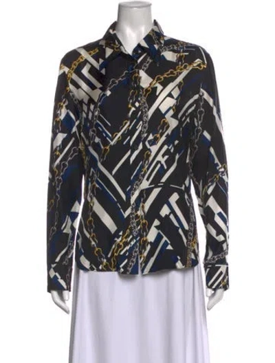 Pre-owned Louis Vuitton 2017 Silk Blouse In Black