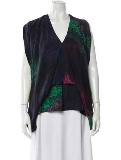 Pre-owned Louis Vuitton 2017 Silk Blouse In Multi