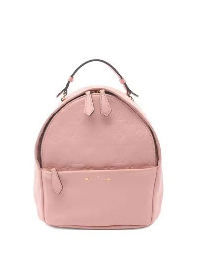 Pre-owned Louis Vuitton 2017 Sorbonne Monogram Empreinte Leather Backpack In Pink
