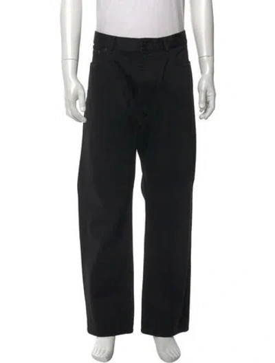 Pre-owned Louis Vuitton 2017 Straight-leg Jeans In Black