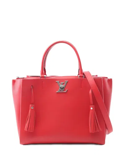 Pre-owned Louis Vuitton 2017 Tassel-detail Logo Tote Bag In Red