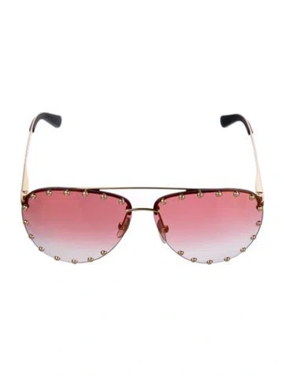 Pre-owned Louis Vuitton 2017 The Party Lv Monogram Sunglasses In Gold/pink