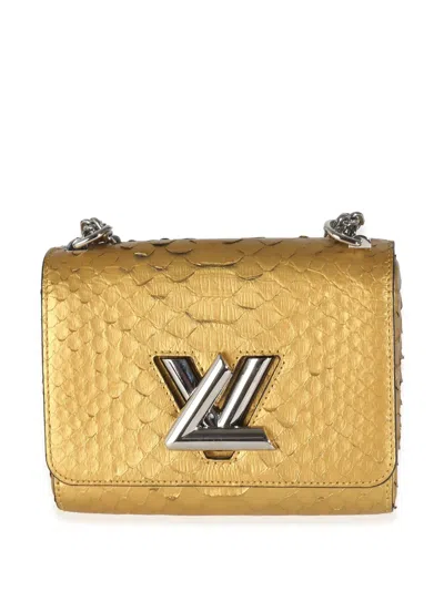 Pre-owned Louis Vuitton 2017 Twist Pm Shoulder Bag In Gold
