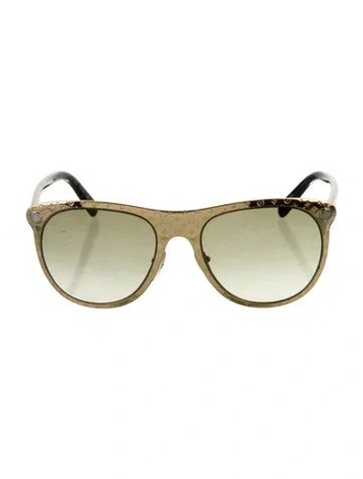 Pre-owned Louis Vuitton 2017 Vertigo Sunglasses In Gold