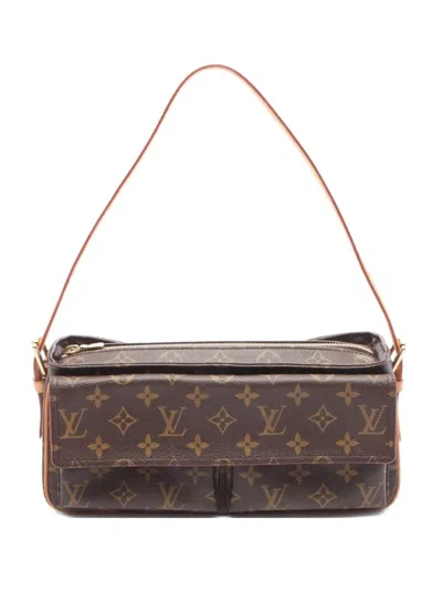 Pre-owned Louis Vuitton 2017 Vivacite Mm Shoulder Bag In Brown