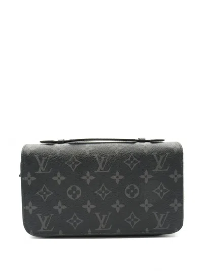 Pre-owned Louis Vuitton 2017 Zippy Xl Wallet In Black