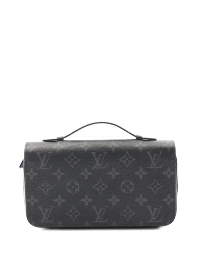 Pre-owned Louis Vuitton 2017 Zippy Xl Wallet In Black