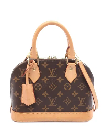 Pre-owned Louis Vuitton 2018 Alma Bb Monogram Handle Handbag In Brown