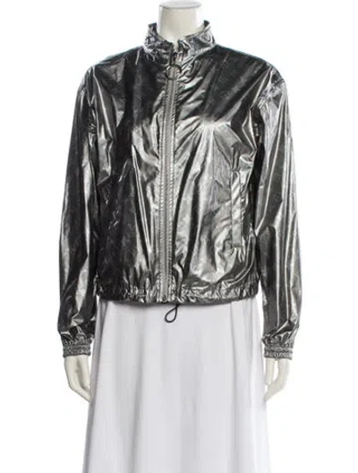 Pre-owned Louis Vuitton 2018 Biker Jacket In Gray