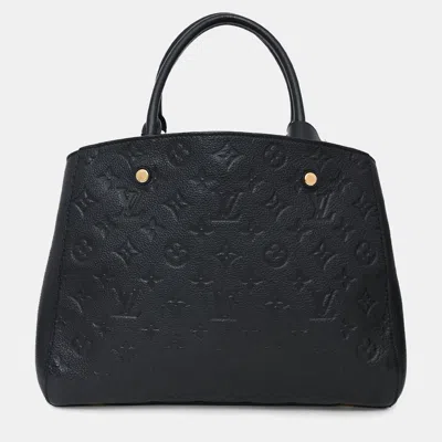 Pre-owned Louis Vuitton 2018 Black Empreinte Montaigne Mm With Strap
