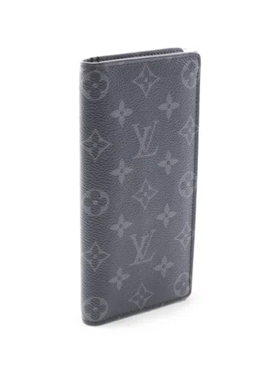 Pre-owned Louis Vuitton 2018 Brazza Wallet In Black