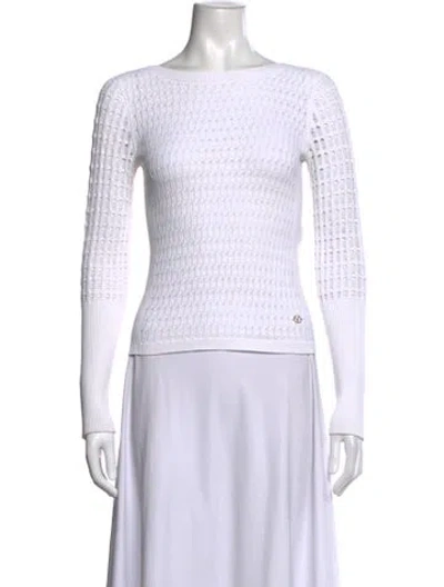 Pre-owned Louis Vuitton 2018 Cashmere Top In White