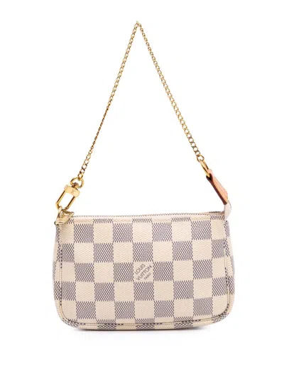 Pre-owned Louis Vuitton 2018 Damier Azur Mini Pochette Accessoires Handbag