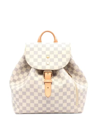 Pre-owned Louis Vuitton 2018 Damier Azur Sperone Backpack In Neutral