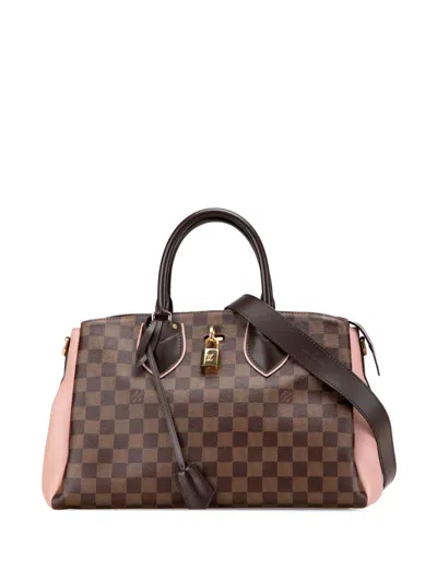 Pre-owned Louis Vuitton 2018 Damier Ebene Normandy Satchel In Pink
