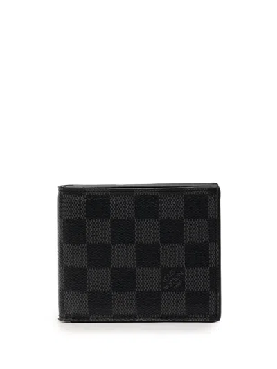 Pre-owned Louis Vuitton 2018 Damier Graphite Amerigo Wallet Small Wallets In Black