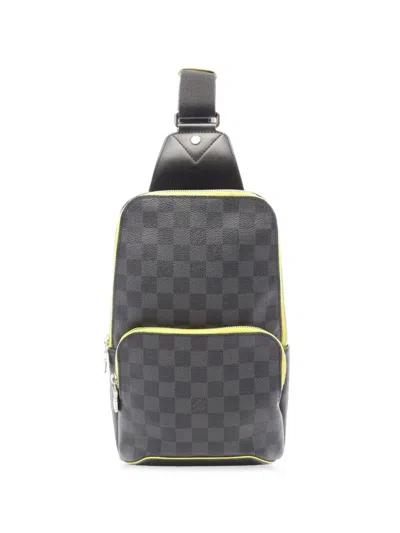 Pre-owned Louis Vuitton 2018 Damier Graphite Avenue Patterned Backpack In Grey