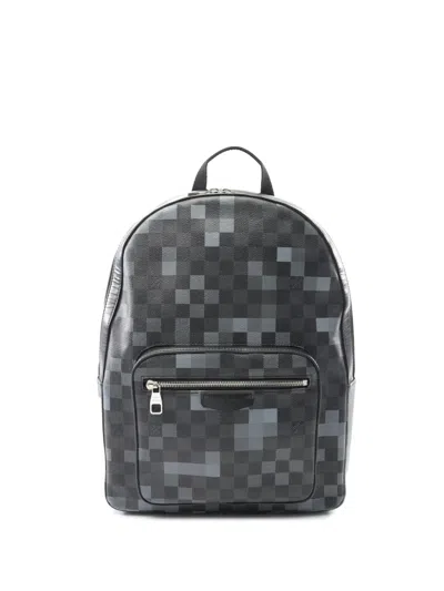 Pre-owned Louis Vuitton 2018 Damier Graphite Pixel Josh Backpack In Black